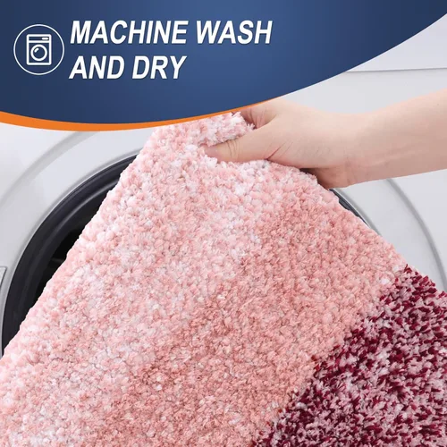 Vista 6 de OLANLY Alfombras de baño de 24 x 16 pulgadas, microfibra extra suave y absorbente, parte trasera de goma, secado rápido, lavables a máquina, tapetes