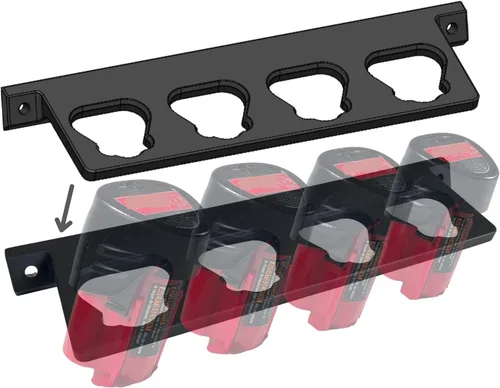 Vista 5 de Milwaukee M12 Battery Holder Milwaukee 12V Battery Holder Milwaukee Battery Storage Milwaukee 12V Battery Wall Mount, Milwaukee 12V Battery