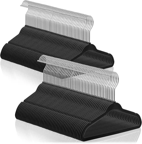 Vista 22 de Casafield 50 perchas de terciopelo para bebé, tamaño de 11 pulgadas, para ropa de bebés y niños pequeños, color verde lima