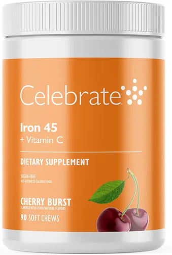 Vista 8 de Celebrate Vitamins Suplemento de hierro con vitamina C – 45 mg de hierro, 60 mg de vitamina C, vitaminas bariátricas para pacientes con WLS, cirugía