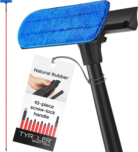 Vista 8 de Tyroler - Escobilla profesional de ventana para el hogar, escobilla de 12 a 80 pulgadas de largo para limpieza de ventanas, kit de limpieza