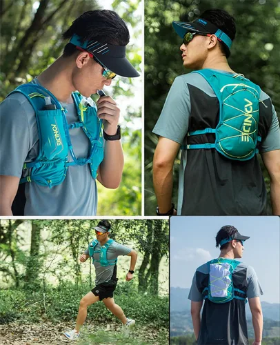 Vista 8 de AONIJIE 5L Lightweight Cross-Country Backpack Outdoor Hydration Backpack Hiking Vest Bag Marathon Running Cycling Sport Bag