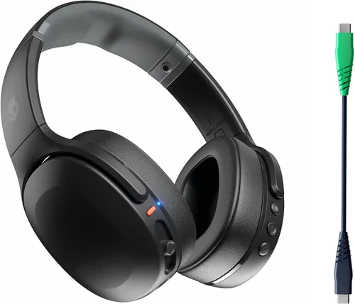 Auriculares inalámbricos Skullcandy Crusher Evo con Bluetooth, con cable de carga USB-C extra, bajo multisensorial, ajuste de orejeras con