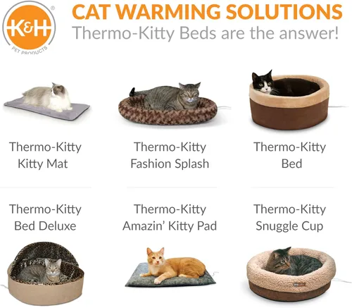 Vista 10 de K&H Pet Products - Calientacamas para mascotas, convierte cualquier cama de gato o perro en una cama climatizada, almohadilla térmica impermeable