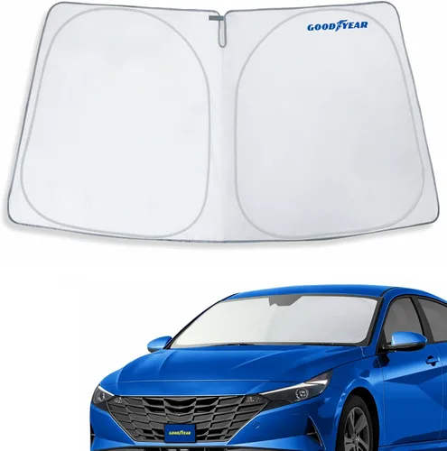 Vista 54 de Goodyear Parasol plegable para parabrisas Acura MDX 2022-2026, accesorios de automóvil, cubierta de parasol, parasol para parabrisas de automóvil