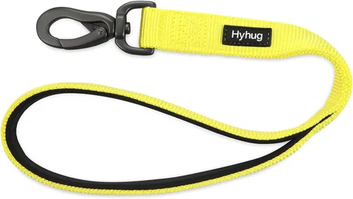 Vista 9 de Correa corta de nailon resistente de alta calidad de 18 pulgadas con mango acolchado suave para perros gigantes, grandes, medianos y machos – uso