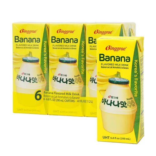 Vista 8 de Binggrae Bebida de Leche con Sabor a Taro – Bebida Coreana Dulce y Cremosa – Cartones Estables en Estantería de 6.8 fl oz – Paquete de 6