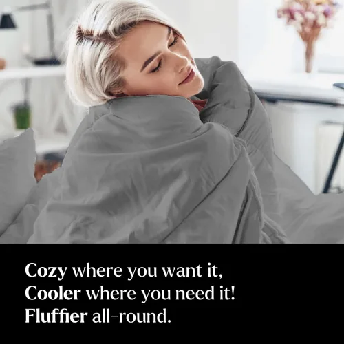 Vista 3 de Miracle Made Edredón para todas las estaciones, tela de algodón transpirable tratada en plata, resistente al pelo de las mascotas, ropa de cama