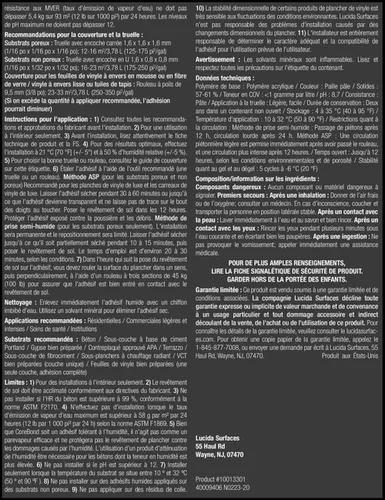Vista 3 de Lucida Surfaces CoreBond Pro-Grade Adhesivo para Pisos de Vinilo Libre de Solventes Sensible a la Presión 1 Galón