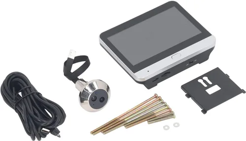 Vista 4 de Cámara de mirilla de puerta 1080P 4.3 pulgadas Smart Visual Intercomunicador Timbre con llamada bidireccional, detección de cuerpo PIR, batería