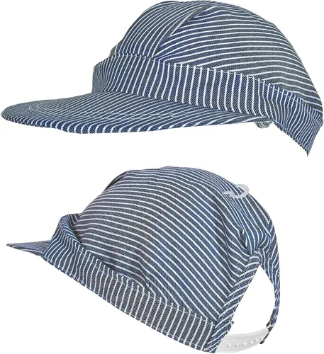 Vista 2 de Beistle Sombrero de ingeniero de tren? Talla única, correa de plástico ajustable, suministros de fiesta de cumpleaños de tren, disfraz de Halloween