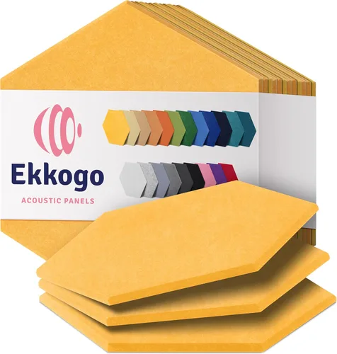 Vista 122 de Paneles acústicos, paquete de 12 paneles de pared insonorizados de 12 x 10.4 x 0.4 pulgadas, paneles de amortiguación de sonido de alta densidad
