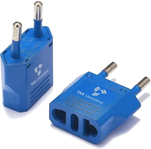 Vista 8 de Adaptador de corriente de viaje de Estados Unidos a España para conectar enchufes eléctricos de América del Norte a enchufes españoles