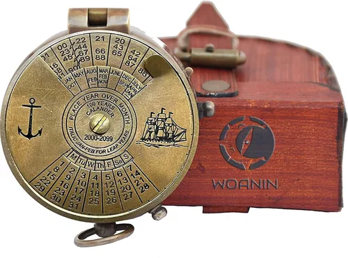 Vista 2 de Brújula con calendario grabado para mi hijo, brújula personalizada para regalo de hijo, regalo para nuestro hijo