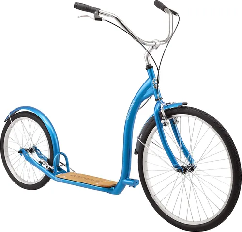 Schwinn - Patinete Shuffle para adultos con rueda delantera de 26 pulgadas, rueda trasera de 20 pulgadas, frenos lineales de aleación y marco de