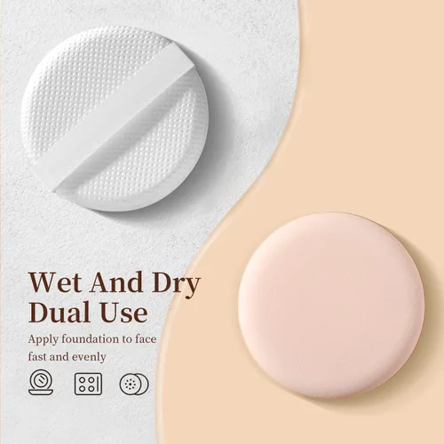 Vista 3 de MOHOPE 8 esponjas de maquillaje con cojín de aire para base con caja portátil, esponja de mezcla sin látex para líquidos, crema, base y polvo