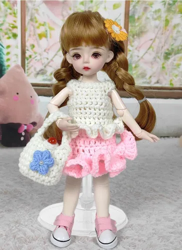 Vista 4 de 10 PCS Doll Stands, Transparent Support Stands for Dolls, Action Figure Stand with Adjustable Waist Clip, Mini Display Holder Base for 11 to 13 Inch