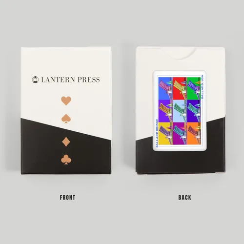 Vista 8 de Lantern Press Ballard Bridge, Seattle, WA, Pop Art, 52 Playing Cards for Adults, Poker Size Card Deck