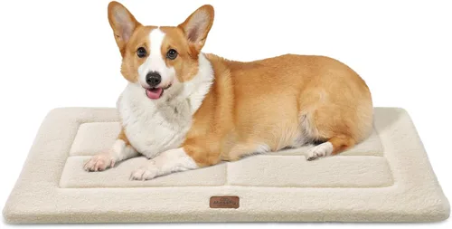 Cama reversible para perros medianos y pequeños, lavable y antideslizante, alfombra para mascotas, espuma de alta densidad y forro polar suave, para