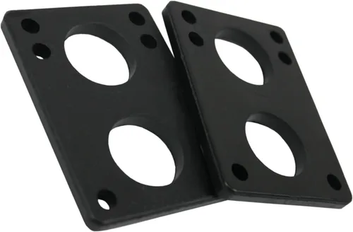 Vista 6 de Longboard Skateboard Trucks Combo Set 2.992 in Ruedas en blanco con camiones plateados, rodamientos y paquete de hardware