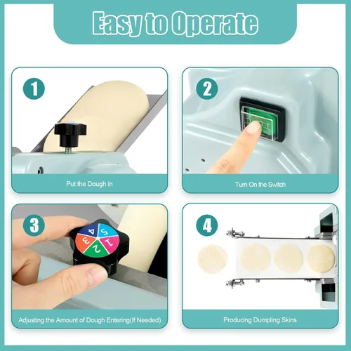 Vista 3 de Máquina automática de envoltura de albóndigas, máquina comercial redonda y cuadrada para hacer bolas de masa con forma de Wonton, 40 unidades/minuto