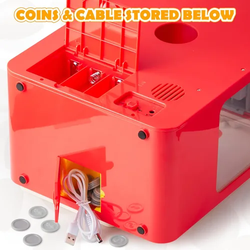 Vista 4 de JOYIN Claw Machine - Juguete de arcade con luz LED y sonido ajustable, juguetes dispensadores recargables, mini máquina expendedora para niños