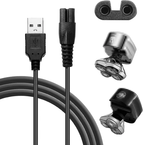 Vista 6 de Cable de alimentación universal para afeitadora eléctrica Freeb**d y afeitadora de cabeza de calavera y muchas marcas USB cargador de energía