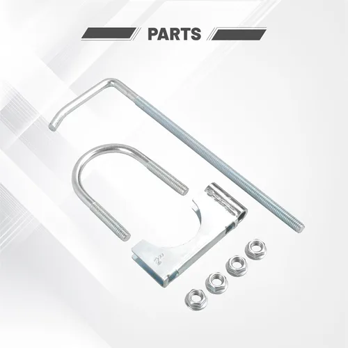 Vista 5 de Abrazadera de escape con colgador para tubo de 2 pulgadas, abrazadera universal en suspensión de escape - 2