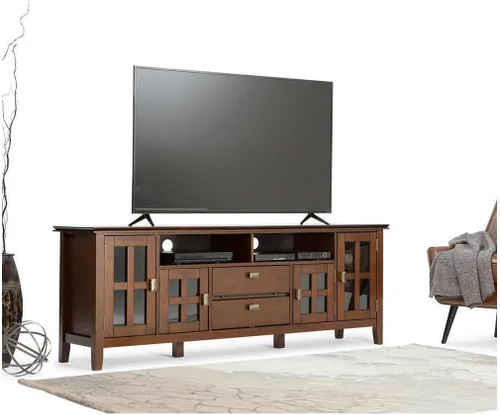 Vista 26 de SIMPLIHOME Artisan Solid Wood Wide TV Media Stand for TVs