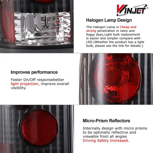 Vista 6 de Winjet Luces traseras para Ford F-Series F150 1997-2003 (solo compatible con modelos Styleside), 2004 F150 Heritage, 1999 2000 2001 2002 2003 2004
