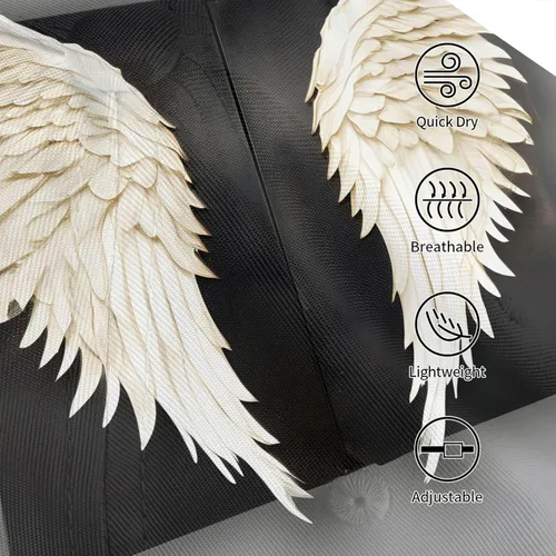 Vista 9 de Angel Feathers Adjustable Baseball Cap Hat for Stylish Comfort and Sun â Unisex, and Breathable Headwear for All-Season Use Black