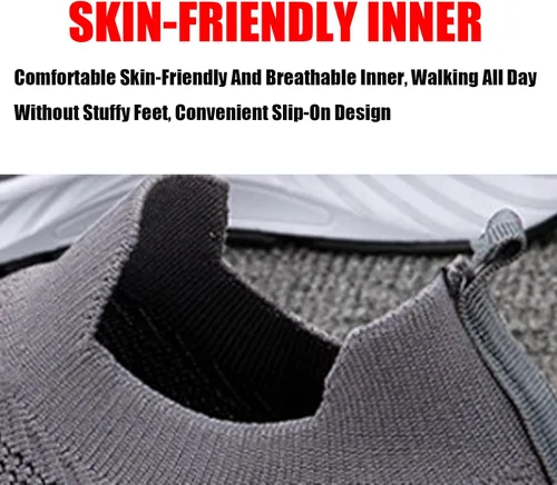 Vista 5 de Lymphvity Mocasines de malla para hombre, transpirables, transpirables, para caminar, ligeros, informales, cómodos, para entrenamiento