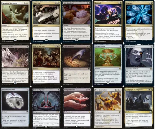 Vista 5 de Elite Mardu Vampire Commander Deck - Licia - Negro Rojo Blanco - EDH - 100 cartas - Magic The Gathering Deck - Muy fuerte