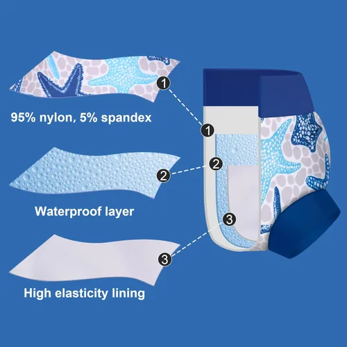 Vista 79 de BIG ELEPHANT Pañales de natación para bebé, 3 piezas, reutilizables, ajustables, lavables, impermeables, para niños y niñas, de 6 meses a 5 años
