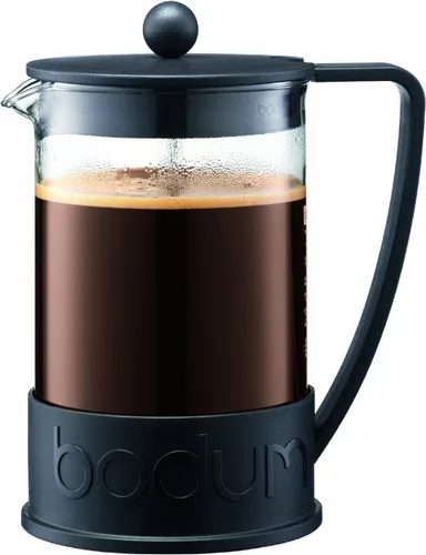 Vista 11 de Bodum Cafetera de prensa francesa Brazil de 12 onzas, vidrio de borosilicato resistente a altas temperaturas, negro - Hecho en Portugal