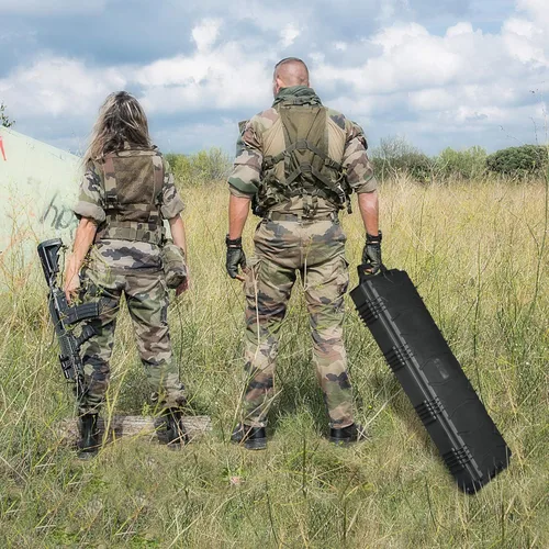 Vista 8 de AW 40"/53" Rifle Gun Case Hard Long Gun Case Portable Gun Cases For Rifles Waterproof Impact Resistance Explosion Resistance with TSA Padlock Valve