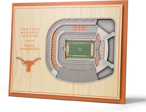 Vista 55 de YouTheFan - Póster para pared de la NCAA, vista de estadio en 3D de 5 niveles, Marrón