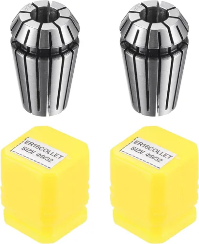 Vista 12 de uxcell ER16 Spring Collet, 1/4" Chuck para máquina de grabado CNC Torno Fresado 2pcs