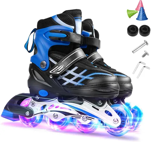 Vista 12 de Adjustable Lighting Inline Skates with Light Up Wheels for Kids and Girls Boys Youth Inline Skates