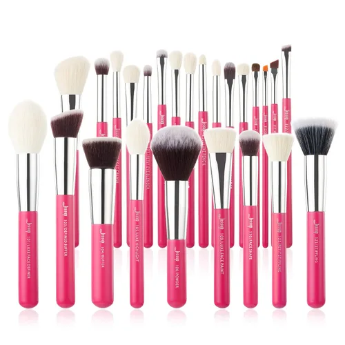 Vista 17 de Jessup - Conjunto de brochas de maquillaje profesional de 25 piezas, brochas cosméticas para base en polvo, colorete, sombra de ojos, mezcla