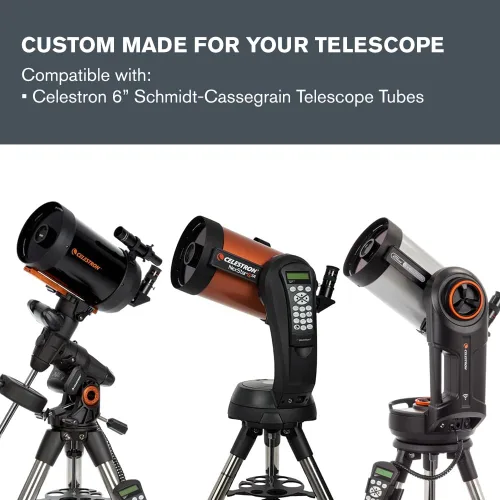 Vista 3 de Celestron 94243 EclipSmart - Filtro para telescopio de eclipse solar, cumple con ISO 12312-2, ajuste seguro con película solar segura, funciona