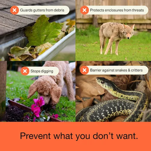 Vista 5 de MaPorch - Cerca de alambre de pollo de plástico en malla verde - Malla de 15.7 pulgadas x 10 pies - Protección resistente al clima y valla