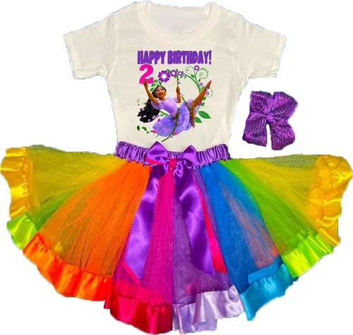 Isabela Birthday Party 2nd Birthday Tutu Outfit Girl Birthday Shirt Personalized Purple