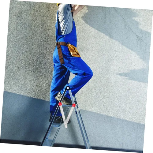 Vista 5 de 2 piezas de escalera de bisagra plegable escalera telescópica junta escalera ligera escalera escalera de ático accesorio escalera escalera