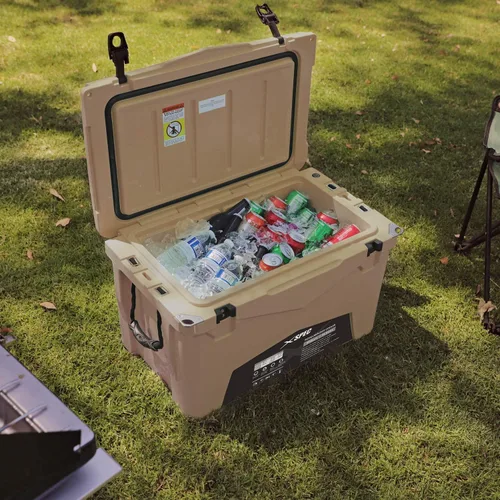 Vista 4 de Xspec 60 Qt XL Roto Molded High Performance Camping Cooler Ice Chest Extra Large Pro Tough Durable Outdoor Overland Rotomolded Hard Cooler