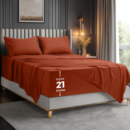 Vista 9 de Utopia Bedding - Juego de sábanas de bolsillo profundo para cama individual – Se adapta a colchones de hasta 21 pulgadas – Refrescantes, suaves