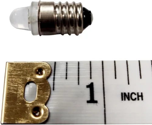 Vista 4 de Sci-Supply Bombillas LED en miniatura, mini lámparas de 3 voltios, blanco frío, bombillas LED pequeñas E10, paquete de 5