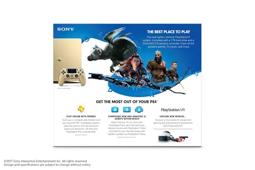 Vista 4 de PlayStation 4 Slim 1TB Gold Console Discontinued