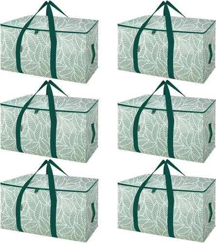 Vista 40 de BALEINE Paquete de 2 bolsas de mudanza de gran tamaño con asas reforzadas, bolsa de almacenamiento resistente para ropa, suministros de mudanza