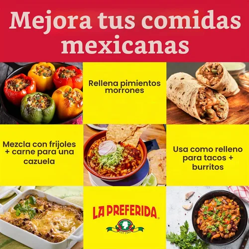 Vista 7 de La Preferida Arroz español enlatado, rápida y fácil, salsa robusta de tomates, pimiento y cebolla. Ingredientes veganos, naturales, 15 onzas